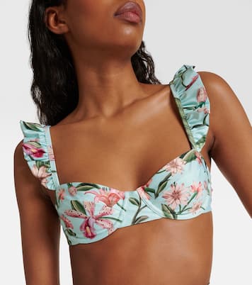 Haut de bikini Kiwi à fleurs | Agua by Agua Bendita