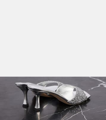Skye 70 embellished mirrored leather mules | Jimmy Choo