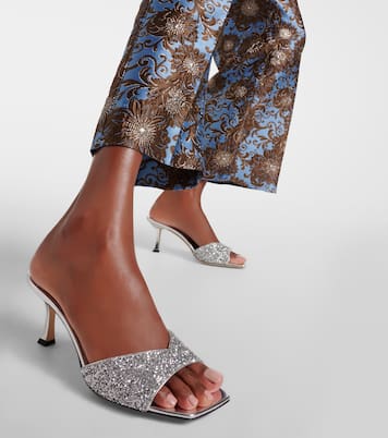 Skye 70 embellished mirrored leather mules | Jimmy Choo
