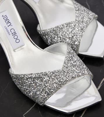 Skye 70 embellished mirrored leather mules | Jimmy Choo