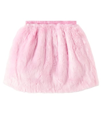 Falda de pelo sintético con logo | Moschino Kids
