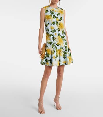 Chrysanthemum cotton-blend minidress | Oscar de la Renta