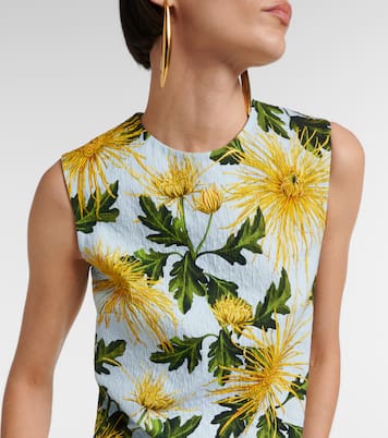 Chrysanthemum cotton-blend minidress | Oscar de la Renta