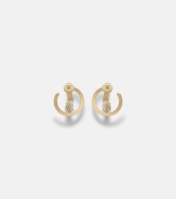 Orecchini Scatter Double in oro 18kt con diamanti | Ananya