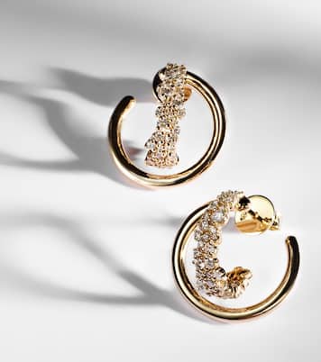 Orecchini Scatter Double in oro 18kt con diamanti | Ananya