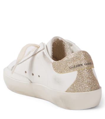 Sneakers Super-Star in pelle con glitter | Golden Goose Kids