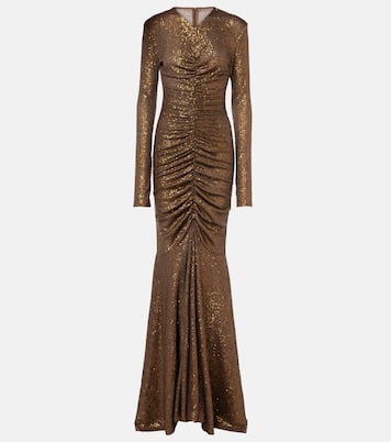 Sequined ruched gown | Norma Kamali