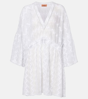 Vestido de playa de lamé en zigzag | Missoni