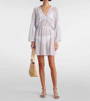 Vestido de playa de lamé en zigzag | Missoni
