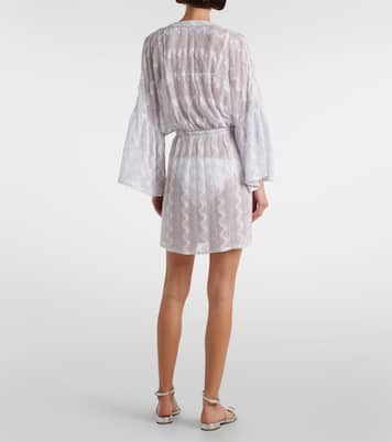 Vestido de playa de lamé en zigzag | Missoni