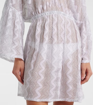 Vestido de playa de lamé en zigzag | Missoni