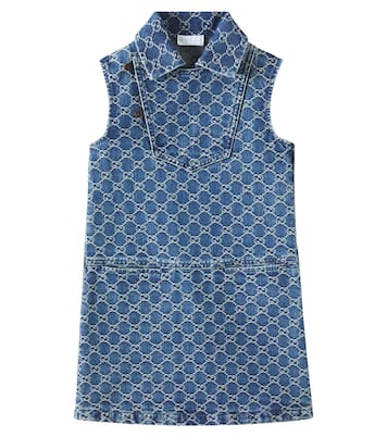 Abito di jeans in jacquard GG | Gucci Kids