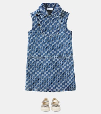 Abito di jeans in jacquard GG | Gucci Kids