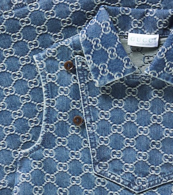 Abito di jeans in jacquard GG | Gucci Kids