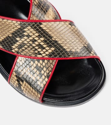 Sandali slingback in pelle stampata | Dries Van Noten