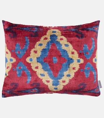 Patterned velvet cushion | Les-Ottomans