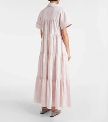 Vestido camisero de algodón bordado | Erdem
