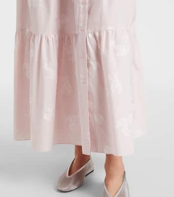 Vestido camisero de algodón bordado | Erdem