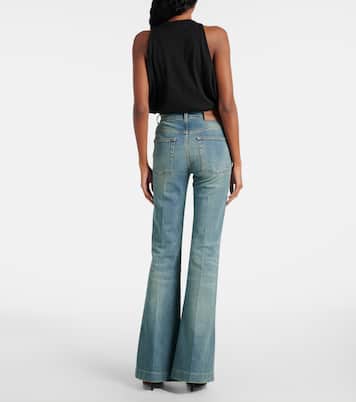 Jeans flared desgastados | McQueen