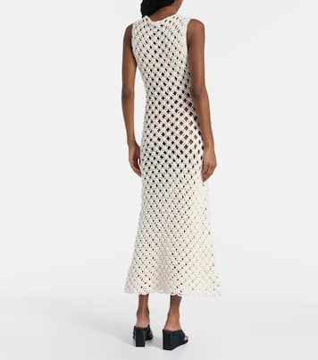 Open-knit cotton-blend maxi dress | Alaïa