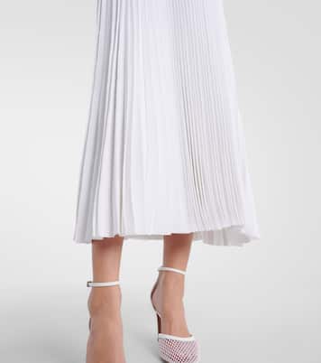 Pleated ribbed-knit midi dress | Alaïa