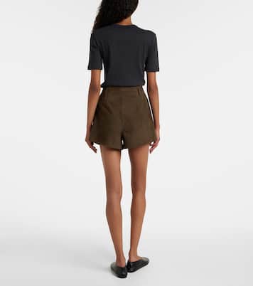 Lise high-rise suede shorts | The Frankie Shop
