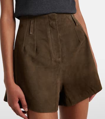 Lise high-rise suede shorts | The Frankie Shop