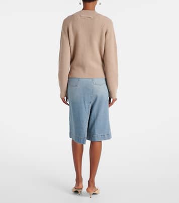 Ribbed-knit wool and cashmere cardigan | Victoria Beckham