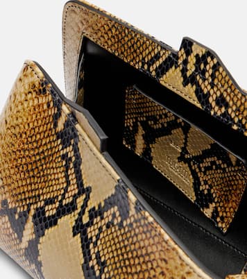 8.30 PM snake-effect leather clutch | The Attico