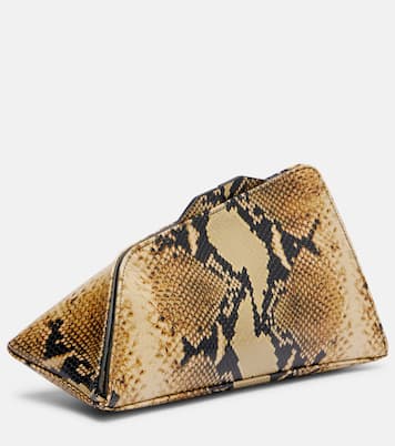 8.30 PM snake-effect leather clutch | The Attico