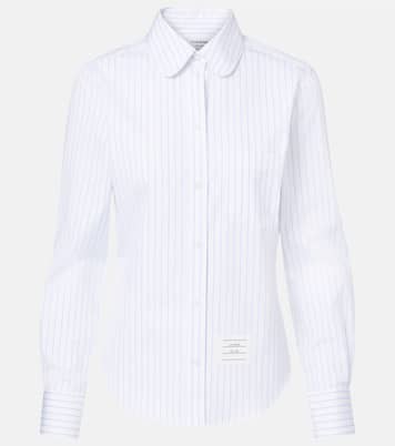 Camicia in popeline di cotone gessato | Thom Browne