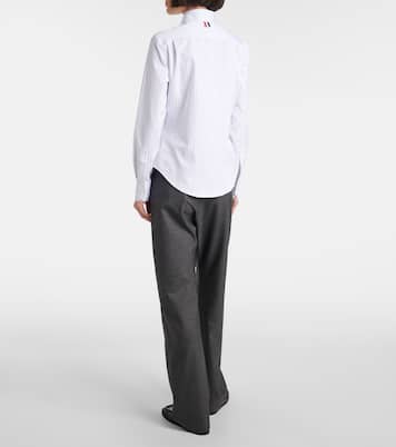 Camicia in popeline di cotone gessato | Thom Browne