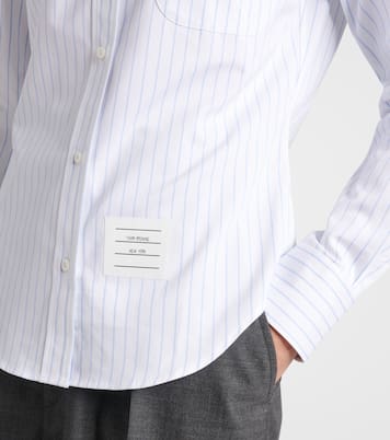 Camicia in popeline di cotone gessato | Thom Browne