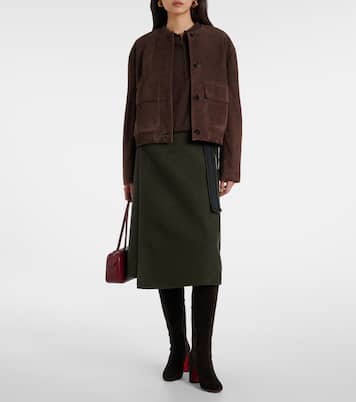 Overknee-Stiefel Loo 85 aus Veloursleder | Christian Louboutin