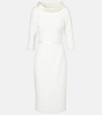 Bridal Meryl crêpe midi dress | Safiyaa