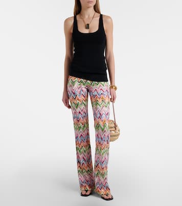 Pantalon évasé Zig Zag à taille haute | Missoni