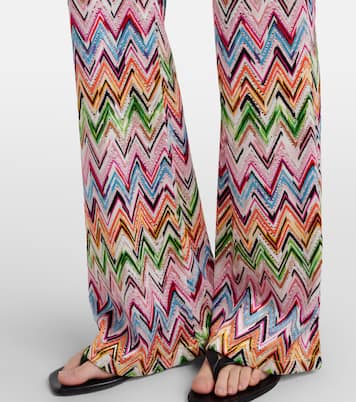 Pantalon évasé Zig Zag à taille haute | Missoni
