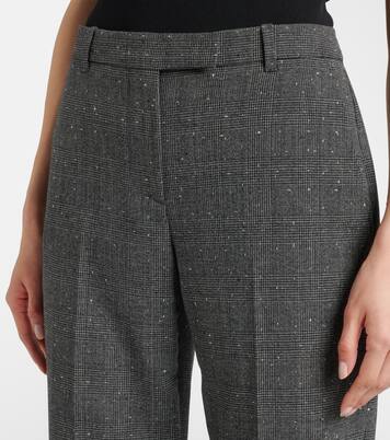 Prince of Wales check wool straight pants | McQueen