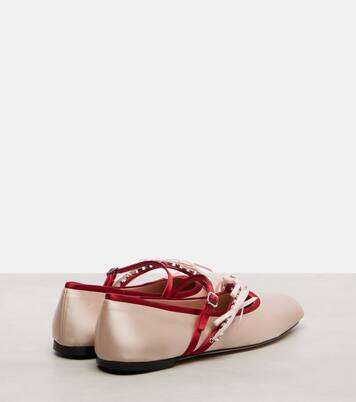 Ballerinas Loli aus Satin mit Kristallen | Jimmy Choo
