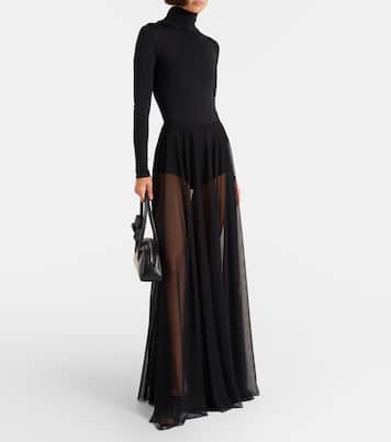Semi-sheer maxi skirt | Norma Kamali