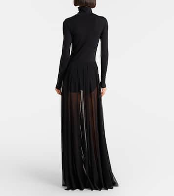 Semi-sheer maxi skirt | Norma Kamali