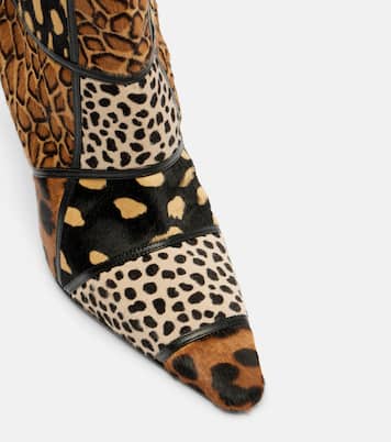 Trulona 105 calf hair ankle boots | Manolo Blahnik