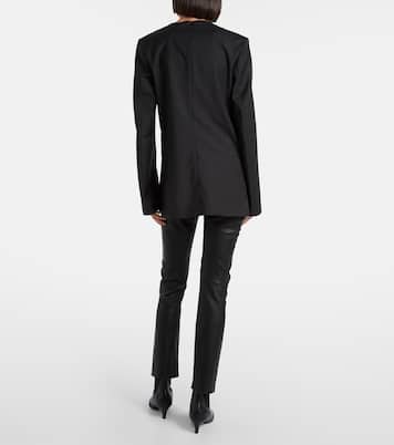 Mari leather straight pants | AG Jeans