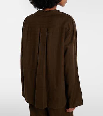 Logo flannel pajama shirt | Toteme