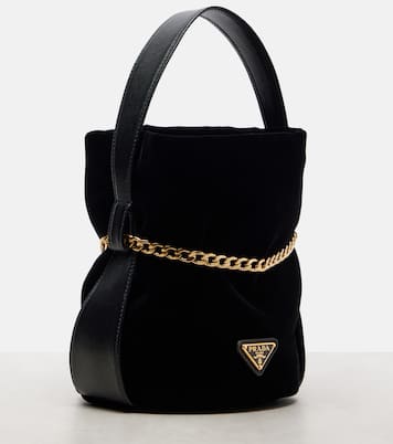 Prada Petit Sac Noir velvet bucket bag | Prada