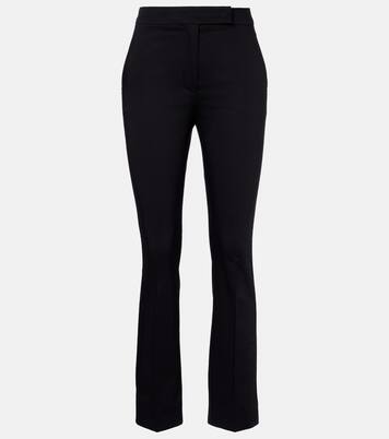 Cotton-blend cropped slim pants | Max Mara