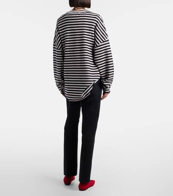 Cotton-blend cropped slim pants | Max Mara