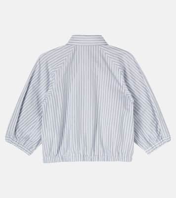 Striped cotton-blend shirt | Brunello Cucinelli Kids
