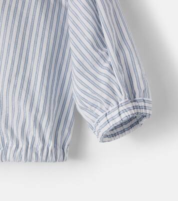 Striped cotton-blend shirt | Brunello Cucinelli Kids