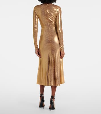 Embellished snake-print midi dress | Roberto Cavalli